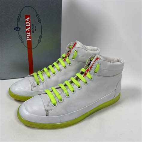 scarpe uomo prada 2016 suola bianco|Scarpe da ginnastica Prada in Pelle Bianco taglia 6 US .